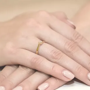 Gold Diamant Ring EY-21 0.10ct | ergold