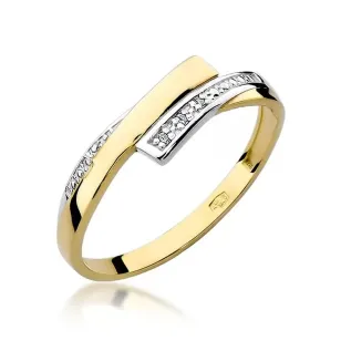 Złoty Pierścionek 585 z diamentem brylant 0,02ct