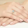 Goldener Diamantring EY-31 Topas | ergold