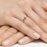 Złoty Pierścionek 585 z diamentem brylant 0,05ct