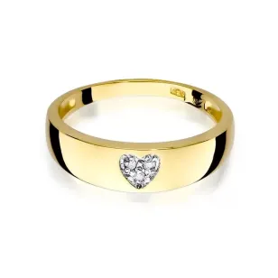 Złoty Pierścionek 585 z diamentem brylant 0,03ct