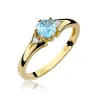 Złoty Pierścionek 585 z diamentem topaz 0,50ct