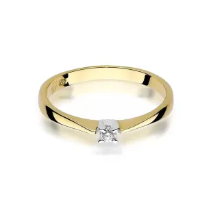 Złoty Pierścionek 585 z diamentem brylant 0,03ct