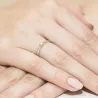 Złoty Pierścionek 585 z diamentem brylant 0,03ct