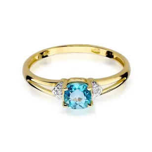 Złoty Pierścionek 585 z diamentem topaz 0,70ct