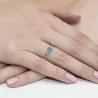 Złoty Pierścionek 585 z diamentem topaz 0,70ct