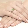 Złoty Pierścionek 585 z diamentem oliwin 1,00ct
