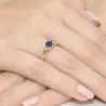 Złoty Pierścionek 585 z diamentem szafir 0,50ct