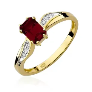 Złoty Pierścionek 585 z diamentem granat 0,70ct