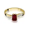 Goldener Diamantring EY-94 marineblau | ergold