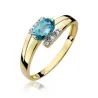 Goldener Diamantring EY-119 Topas | ergold