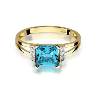 Złoty Pierścionek 585 z diamentem topaz 1,40ct