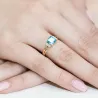 Goldener Diamantring EY-103 Topas | ergold