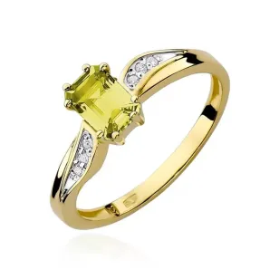 Goldener Diamantring EY-94 Zitronen-| ergold