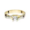 Złoty Pierścionek 585 z diamentem brylant 0,08ct