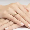 Złoty Pierścionek 585 z diamentem brylant 0,08ct