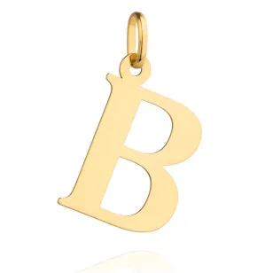 ⭐ Anhänger goldener Buchstabe B groß ♥ Ergold