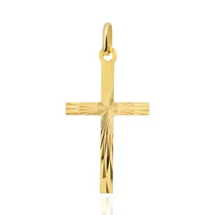 Złoty krzyżyk diamentowany zawieszka pr. 585