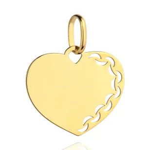 ⭐ Anhänger Anhänger offen gearbeitet Herz pr. 585 ♥ Ergold