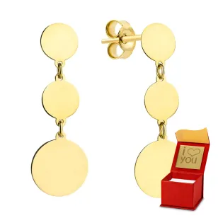 ⭐ Ohrringe drei volle Kreise vertikal ♥ Ergold