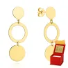 ⭐ Ohrringe goldene Kreise-voll, Ring, voll ♥ Ergold