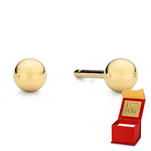 ⭐ Kugelohrringe super leicht 3mm pr. 333 ♥ Ergold