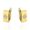 ⭐ Ohrringe goldenes Quadrat aus Strassstein in einem goldenen Rechteck ♥ Ergold