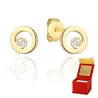 ⭐ Ohrringe Goldring mit einem Zirkonoxid ♥- Ergold