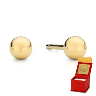 ⭐ Kugelohrringe super leicht 6mm pr. 333 ♥ Ergold