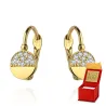 ⭐ Ohrringe voller Kreis halb Gold halb Strass Ergold ♥