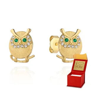 ⭐ Ohrringe goldene Eulen ♥ Ergold
