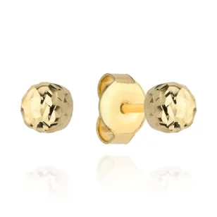 Kolczyki kulki super lekkie diamentowane 6 mm