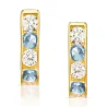 Goldene Ohrringe Rechtecke Probe 585 K3.2481P | ergold