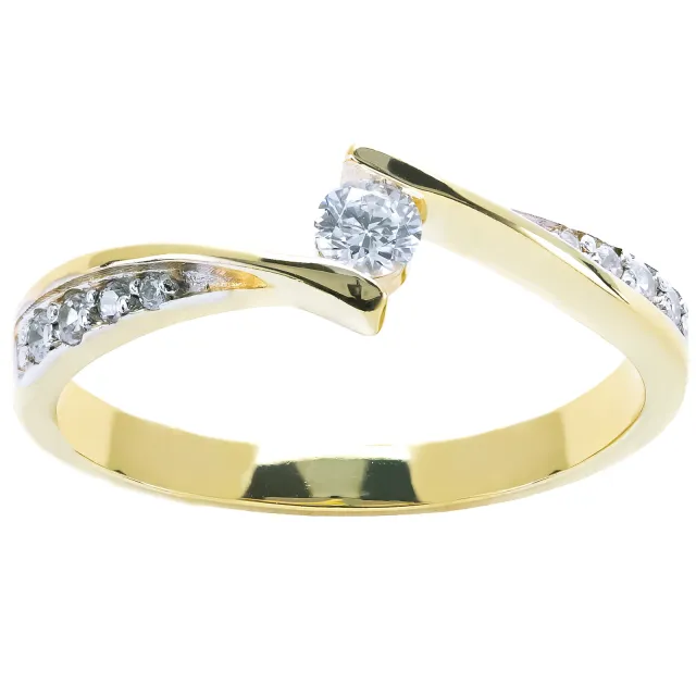 Goldring mit Strassplatten P2.1359 | ergold