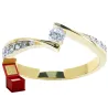 Goldring mit Strassplatten P2.1359 | ergold