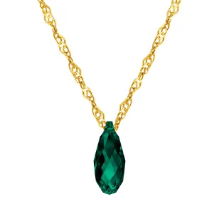 Goldene Kristallkette Nature made with Swarovski 585| ergold