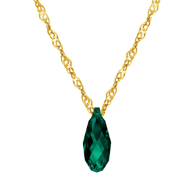 Goldene Kristallkette Natur mit Swarovski| ergold