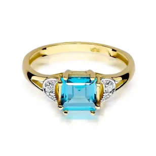 Goldener Diamantring EY-40B Topas | ergold