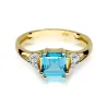 Złoty Pierścionek 585 z diamentem topaz 1,40ct