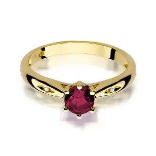 Złoty Pierścionek 585 z diamentem rubin 0,60ct
