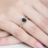 Złoty Pierścionek 585 z diamentem szafir 0,90ct