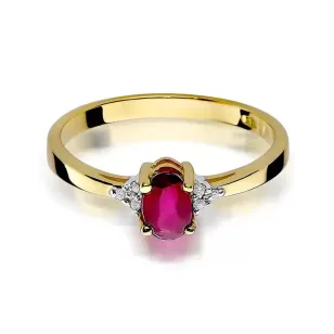 Gold Diamantring EY-301 Rubin | ergold
