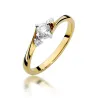 Złoty Pierścionek 585 z diamentem brylant 0,28ct