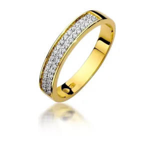 Złoty Pierścionek 585 z diamentem brylant 0,18ct