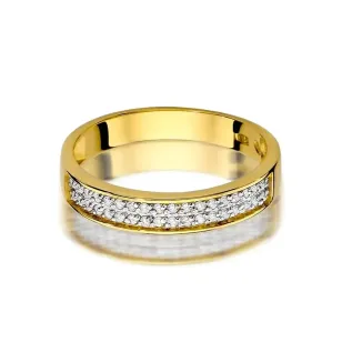 Złoty Pierścionek 585 z diamentem brylant 0,18ct