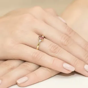 Gold Diamantring EY-301 Rubin | ergold