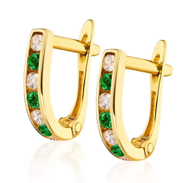 Goldene Ohrringe Paths Sparkle K1.141 | ergold