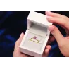 Pierścionek z dużym kamieniem 333 różowy