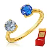Goldring mit blauem und blauem Zirkonia Galaxy 1.1015an| ergold