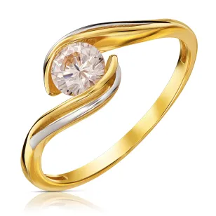 MODISCHER GOLDRING ZIRCONS LARGE STONE P1.366 | ergold